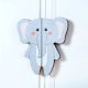 Handcrafted Elephant Cupboard Handles in Acacia Wood Set